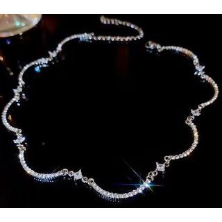 Alloy Rhinestone Choker