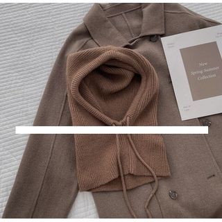 Balaclava Plain Drawstring Knit