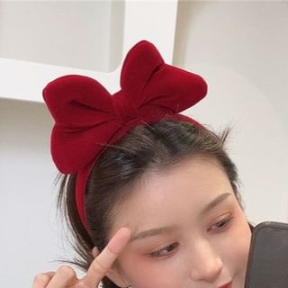 Velvet Headband Bow