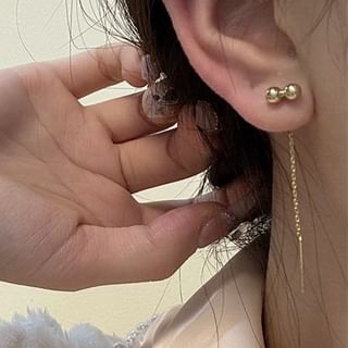 Bead Alloy Threader Earring