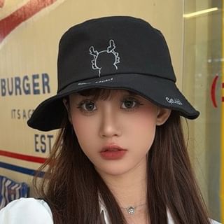 Cartoon Hat Embroidered Bucket