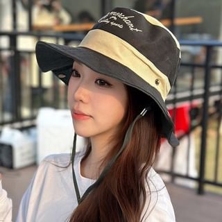 Letter Hat Boonie Embroidered