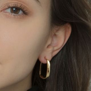 Metallic Hoop Earring