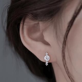 Rhinestone Alloy Stud Earring