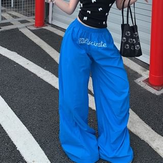 Top Pants Cami Bow Elastic Waist Plain / Leg Wide