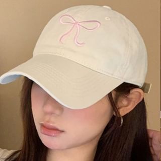 Baseball Bow Embroidered Cap
