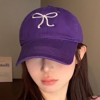 Baseball Bow Embroidered Cap