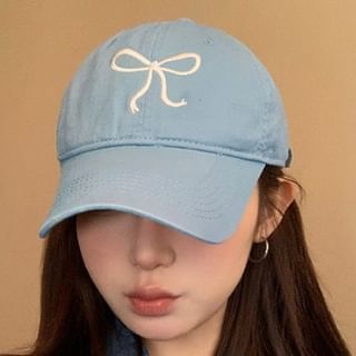 Baseball Bow Embroidered Cap