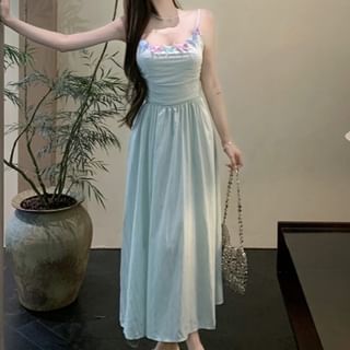 Spaghetti Strap Plain Midi A