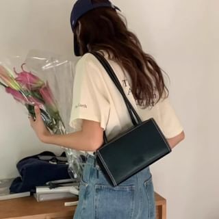 Leather Bag Faux Shoulder Plain