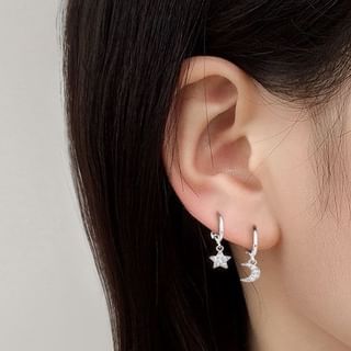 Moon / Star Alloy Drop Earring