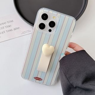 Striped Phone Strap Case Finger