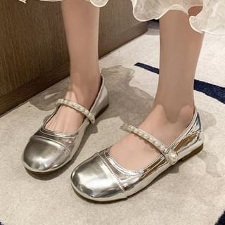 Faux Pearl Mary Jane Shoes