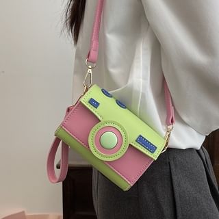Block Bag Crossbody Color Camera Flap