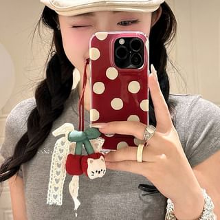 Polka Phone Case Cherry Dot / Charm Set