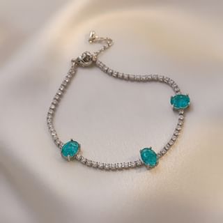 Rhinestone Bracelet Irregular /