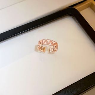 Ring Layered Open Rhinestone /