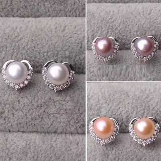 Stud Pearl Ear Rhinestone Faux