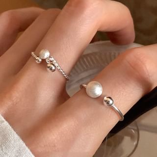 Silver Ball Open Ring