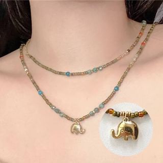 / Elephant Beaded Necklace