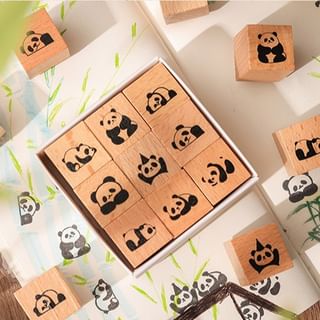 Set of 9: Animal Wooden Stamp