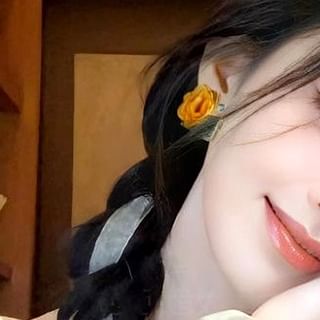 Floral Earring Fabric Stud