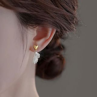 Earring Heart Drop Fish Alloy Tail