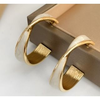 Open Galaxy Hoop Twisted Earring Alloy