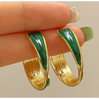 Open Galaxy Hoop Twisted Earring Alloy