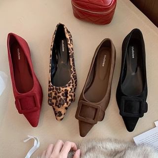 Flats Pointed Buckled Toe