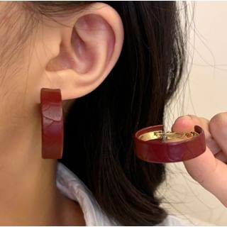 Textured Hoop Earring