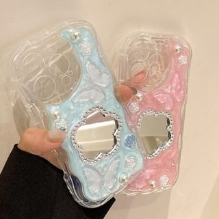 Case Floral Phone Mirrored