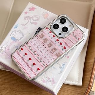 Bear Heart Print Phone Case