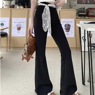 Waist High Pants Plain Bootcut