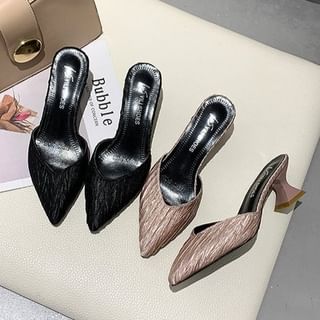 Kitten Mules Toe Heel Pointed
