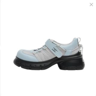 Heel Shoes Platform Lace-Up Chunky