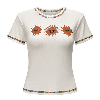 Three Cool Sun White T-Shirt