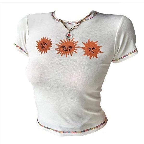 Three Cool Sun White T-Shirt