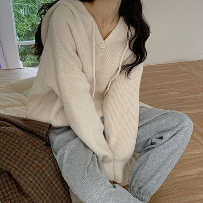 Soft Casual Knit Hoodie