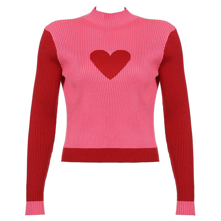 Heart Tender Knit Long-sleeve Top