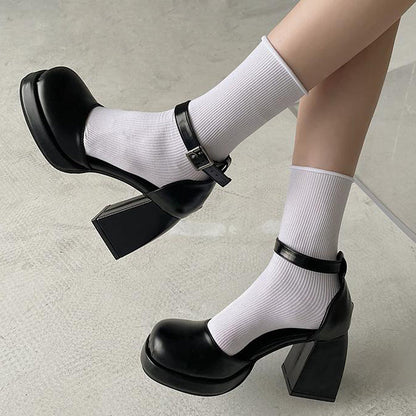 Black Lolita Platform Heels