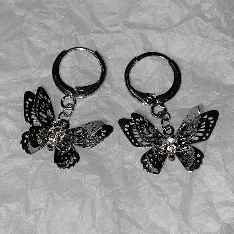 Metal Butterfly Earrings ON1431 spreepickyshop