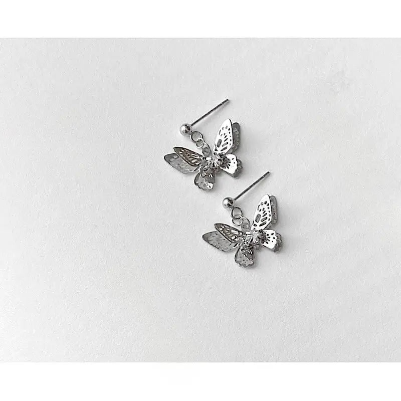 Metal Butterfly Earrings ON1431 spreepickyshop