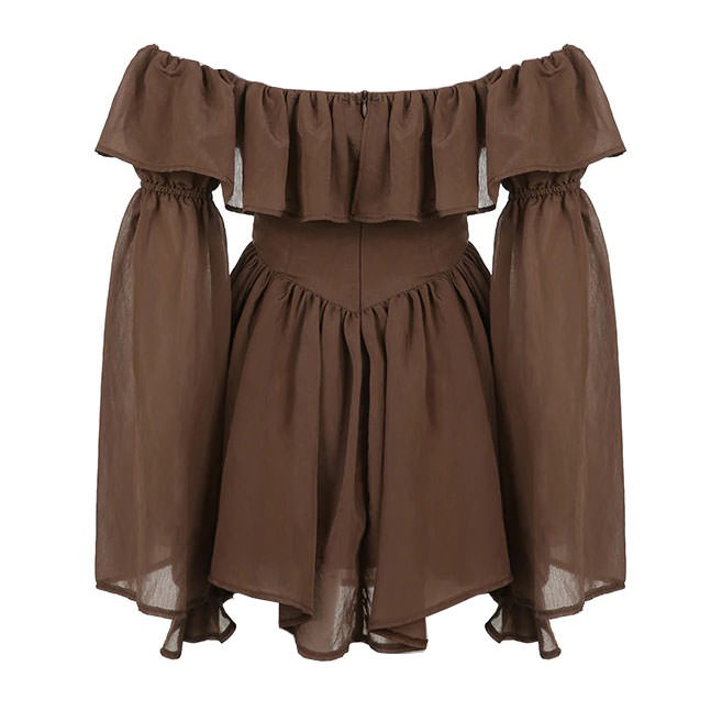 Elegant Brown Mini Dress