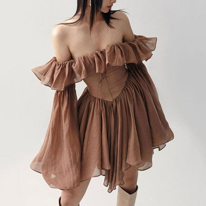 Charm Brown Mini Dress