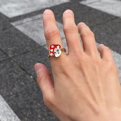 Red Mushroom Anxiety Ring