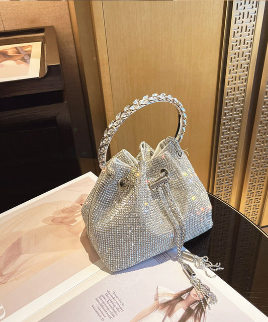 Water Bag Metal Diamond Glitter Pouch Handmade Studded New