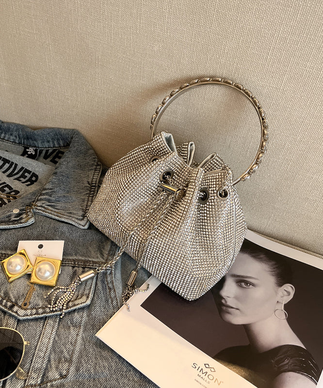 Water Bag Metal Diamond Glitter Pouch Handmade Studded New