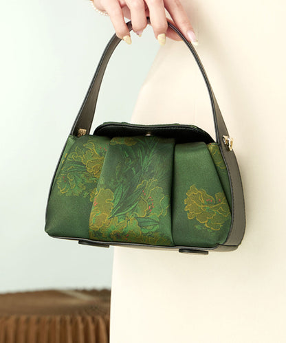Tote New Embroidered Green Silk Bag Retro