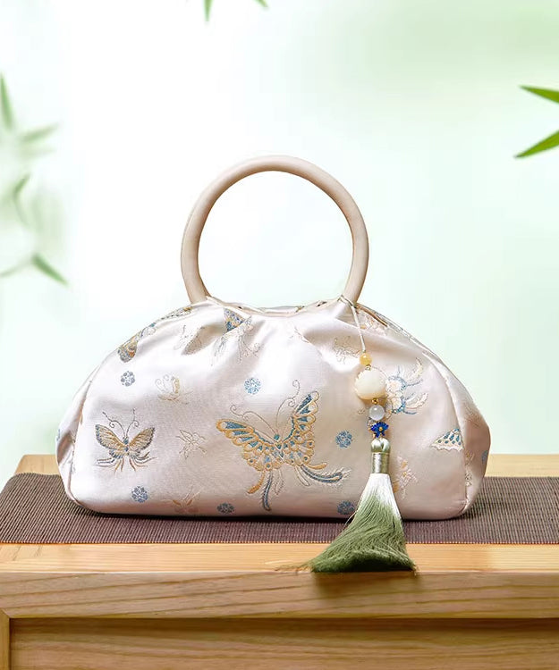 Retro Jacquard Tote New Versatile Bag Tassel